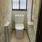 アクセントある壁紙でお気に入りのトイレ空間に。 アクセントある壁紙でお気に入りのトイレ空間に。